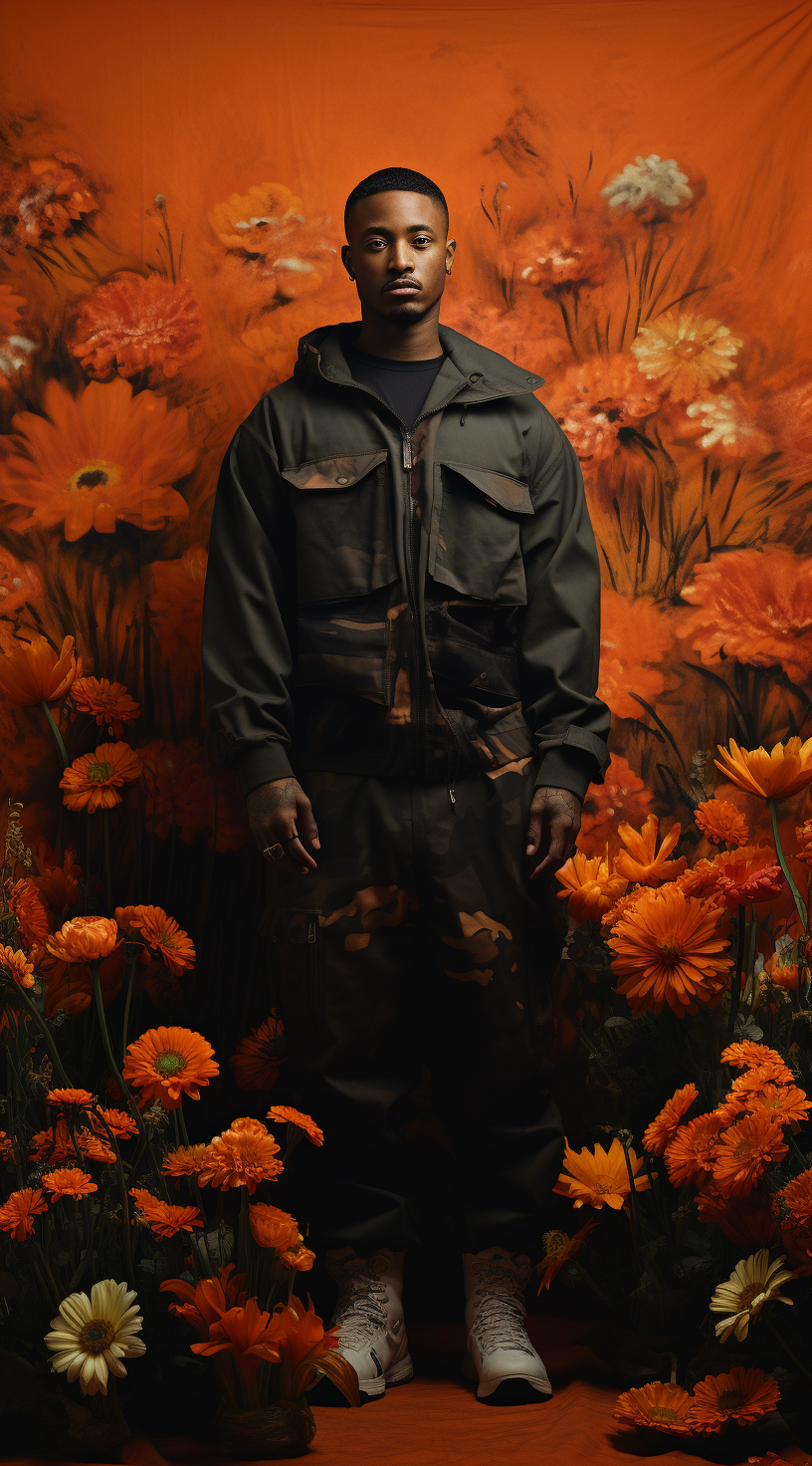 robg._58957_a_rapper_is_standing_among_flowers_in_pants_matchin_d7b669b8-a9a2-46a6-a89c-fba74213da52